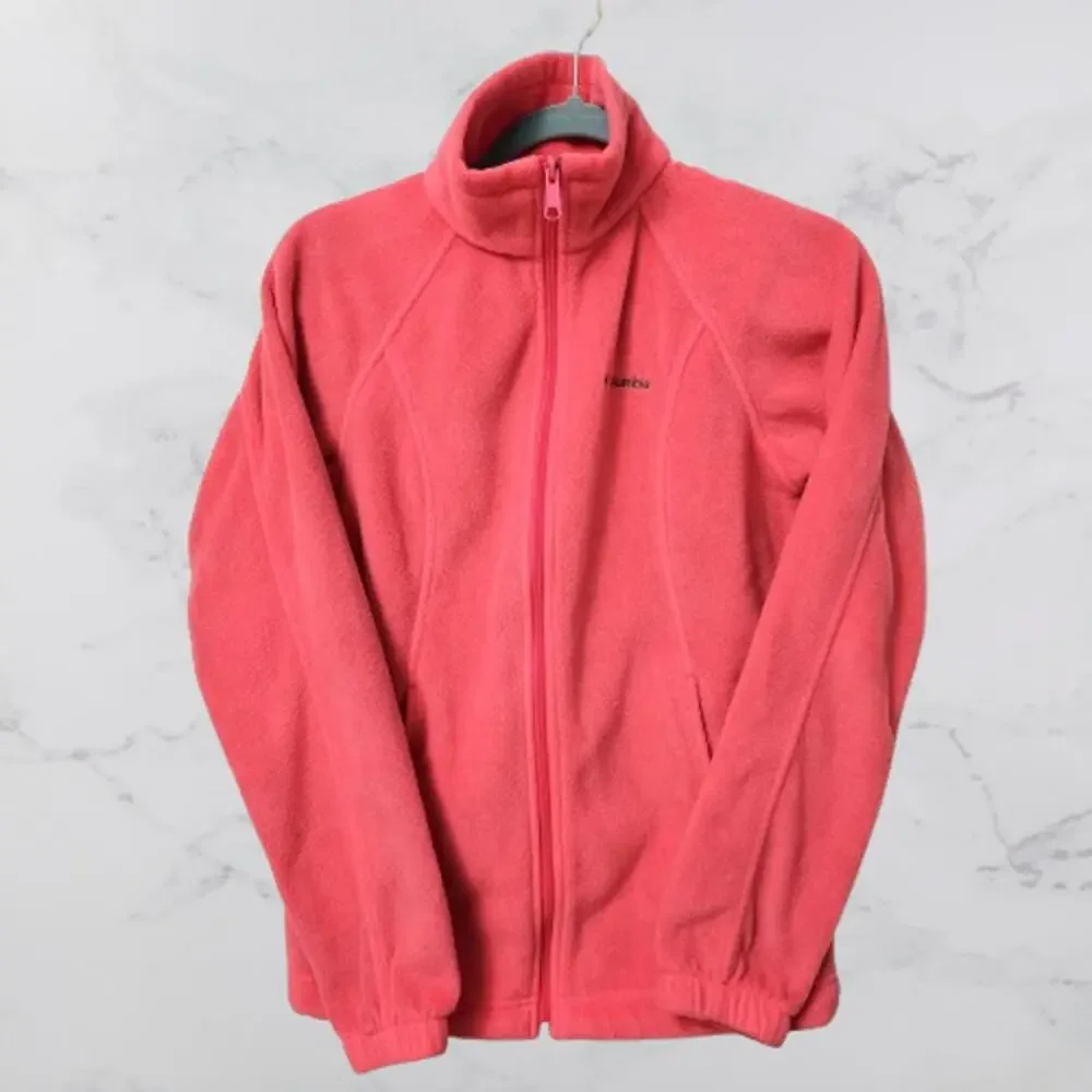 Columbia Pink Full Zip Fleece Women Small